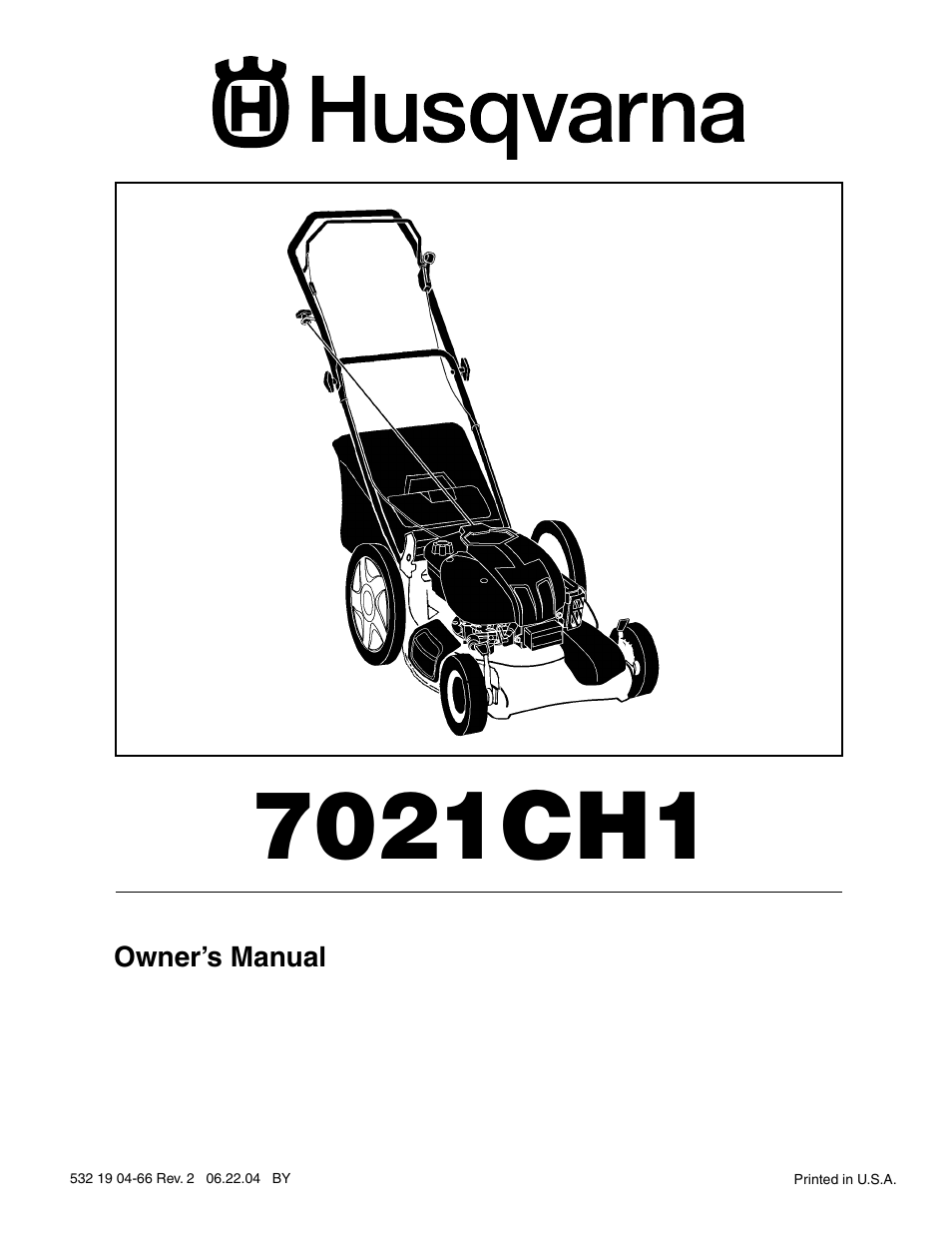 Husqvarna 7021CH1 User Manual | 20 pages