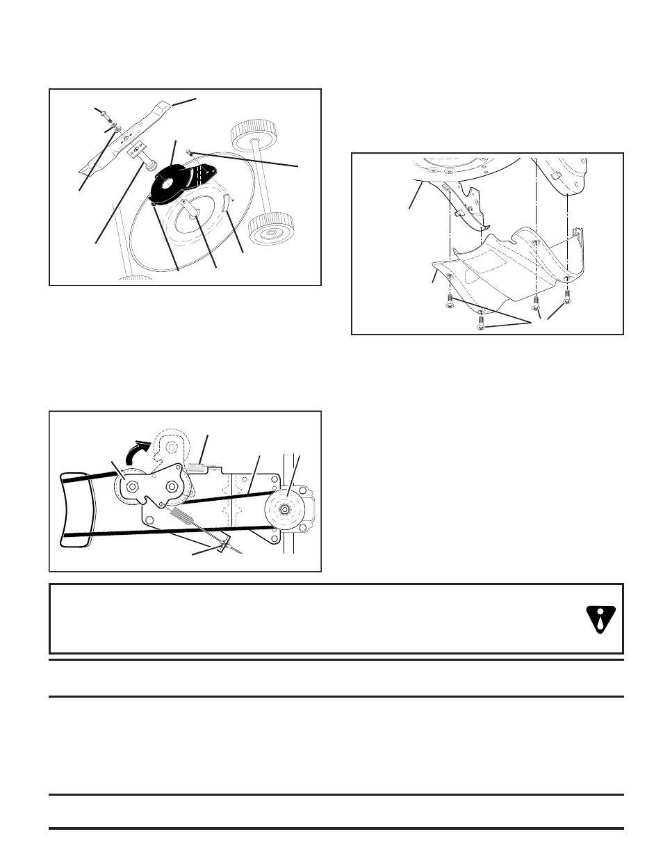 Entretien, Révision et réglages, Tondeuse à gazon | Pour régler la hauteur de coupe, Déflecteur arrière | Husqvarna 87521HVE User Manual | Page 51 / 64