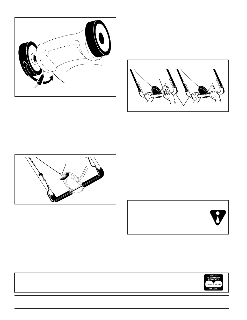 Utilisation, Comment utiliser votre ton deu se à gazon, Commande de la vitesse de moteur | Contrôle de la zone du moteur, Commande d’entraînement (voir fig. 4), Pour régler la hauteur de coupe (voir fig. 6) | Husqvarna 87521HVE User Manual | Page 58 / 64