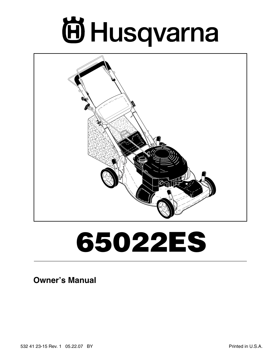 Husqvarna 65022ES User Manual | 20 pages