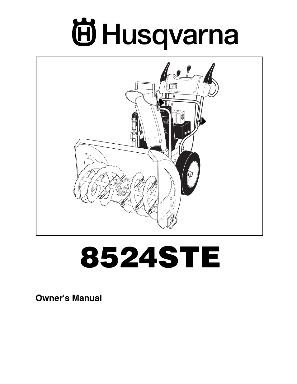 Husqvarna 8524STE User Manual | 32 pages