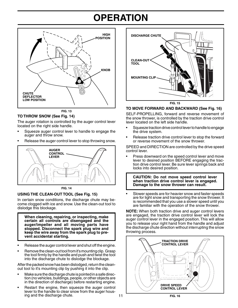 Operation | Husqvarna 8524STE User Manual | Page 11 / 32