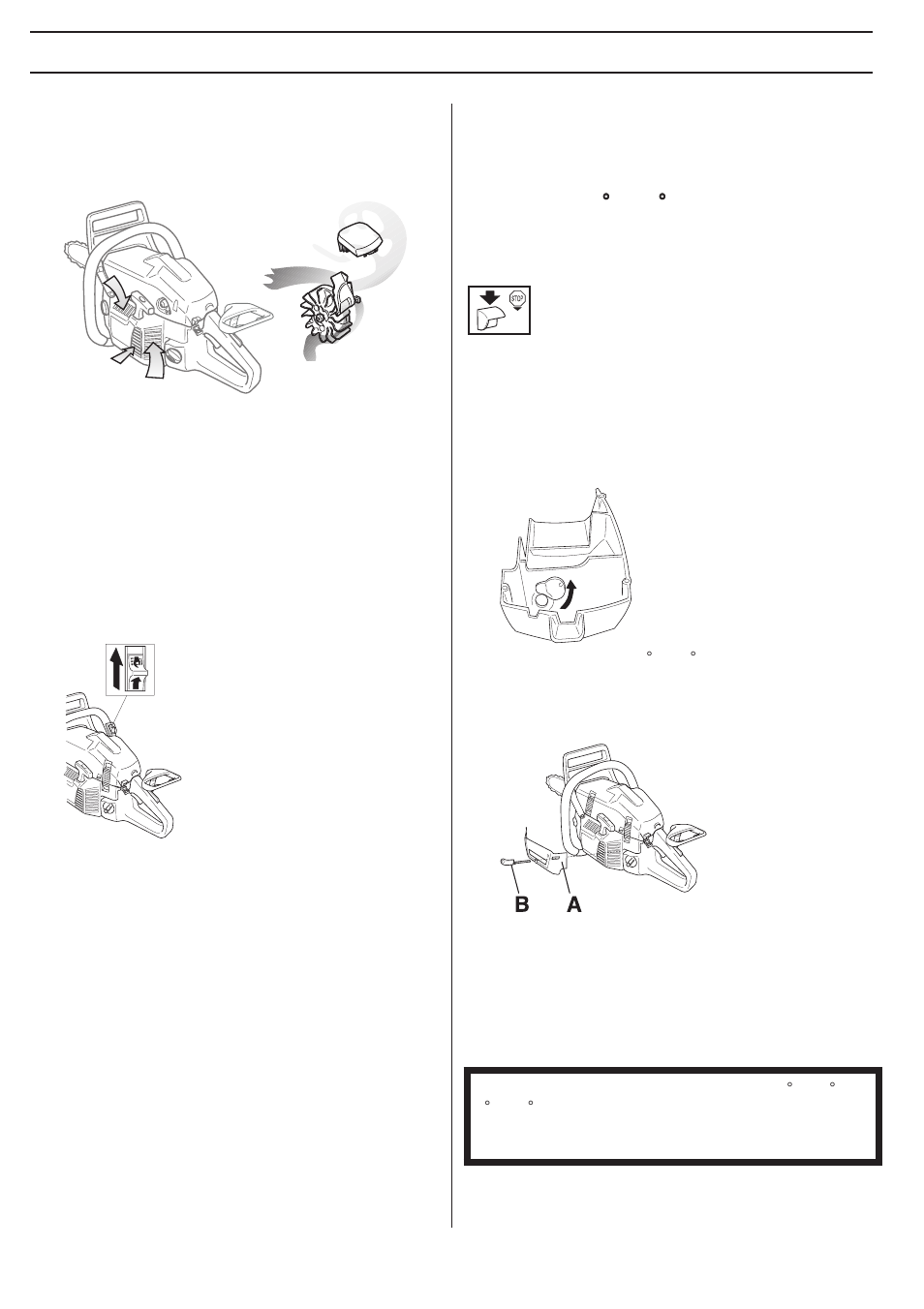 Air injection” centrifugal cleaning, Heated handles, Electrical carburetor heating | Winter use, Temperature 0°c (32°f) or colder, Maintenance, Temperature 0 °°°° c (32 °°°° f) or colder | Husqvarna 345e EPA III User Manual | Page 38 / 44