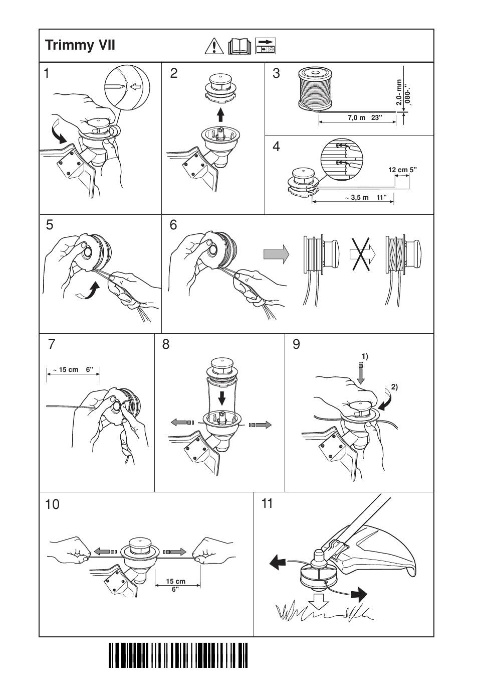 Z+h6g¶5i, Trimmy vii | Husqvarna 123LD User Manual | Page 26 / 27