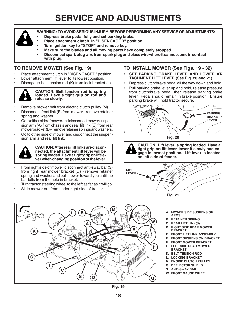 Service and adjustments | Husqvarna 917.289570 User Manual | Page 18 / 30