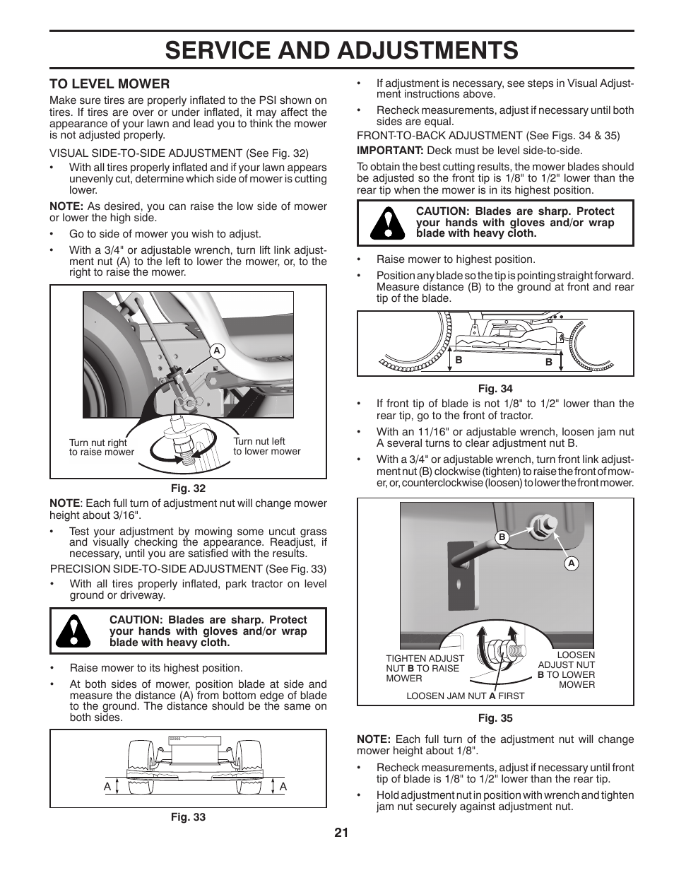 Service and adjustments | Husqvarna 917.289570 User Manual | Page 21 / 30