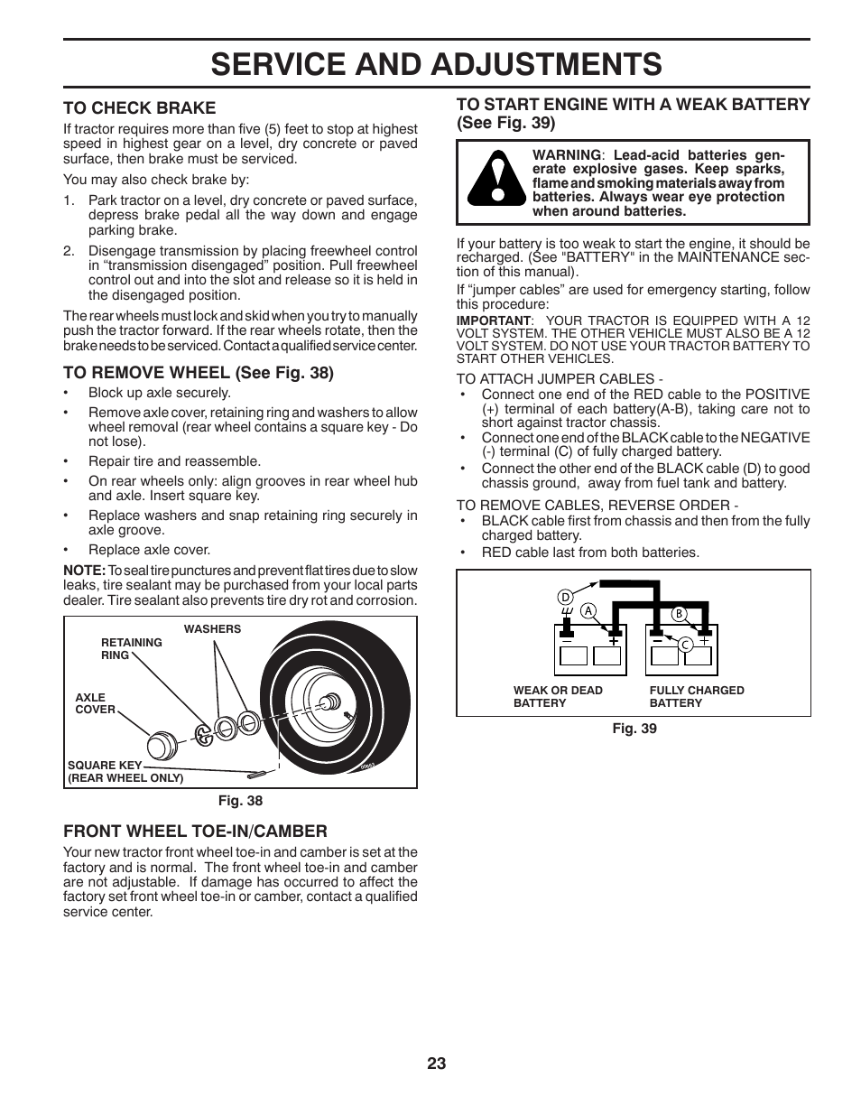 Service and adjustments | Husqvarna 917.289570 User Manual | Page 23 / 30