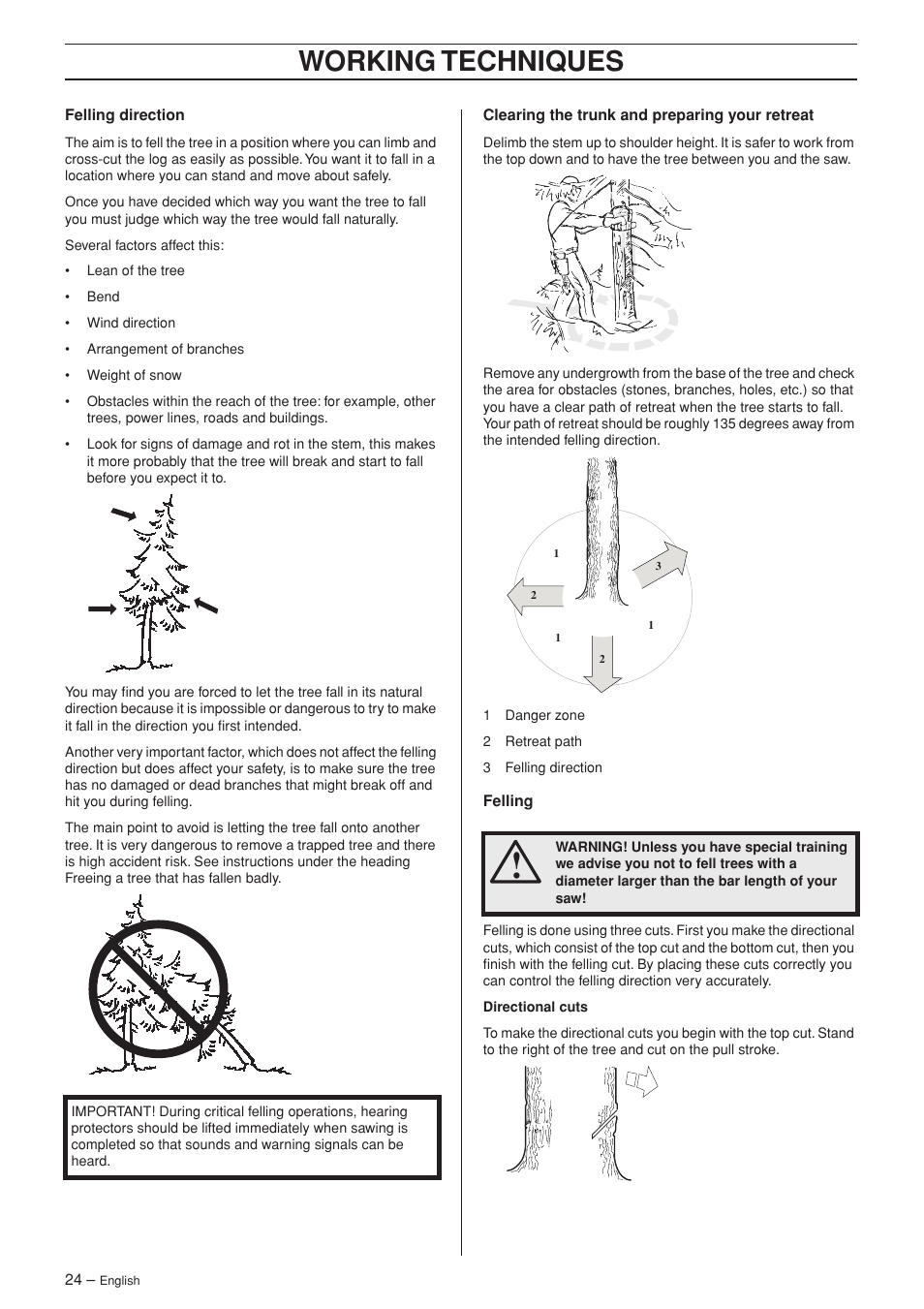 Working techniques | Husqvarna Rancher 55 User Manual | Page 24 / 40
