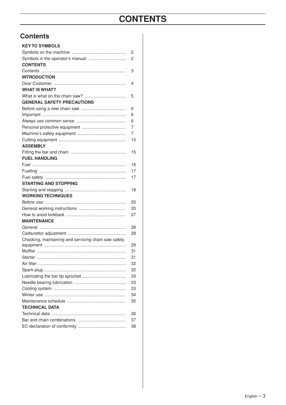 Husqvarna Rancher 55 User Manual | Page 3 / 40