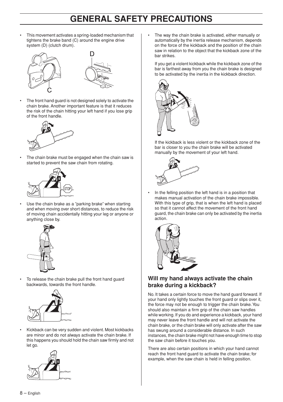General safety preca utions | Husqvarna Rancher 55 User Manual | Page 8 / 40