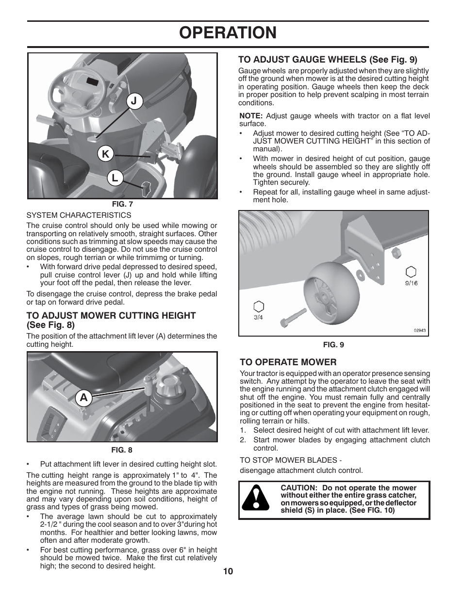 Operation, Kl j | Husqvarna 96045002200 User Manual | Page 10 / 32