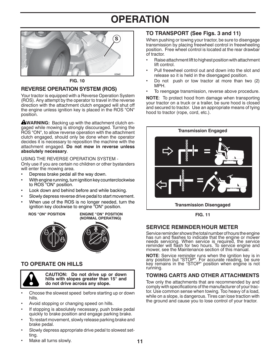 Operation | Husqvarna 96045002200 User Manual | Page 11 / 32