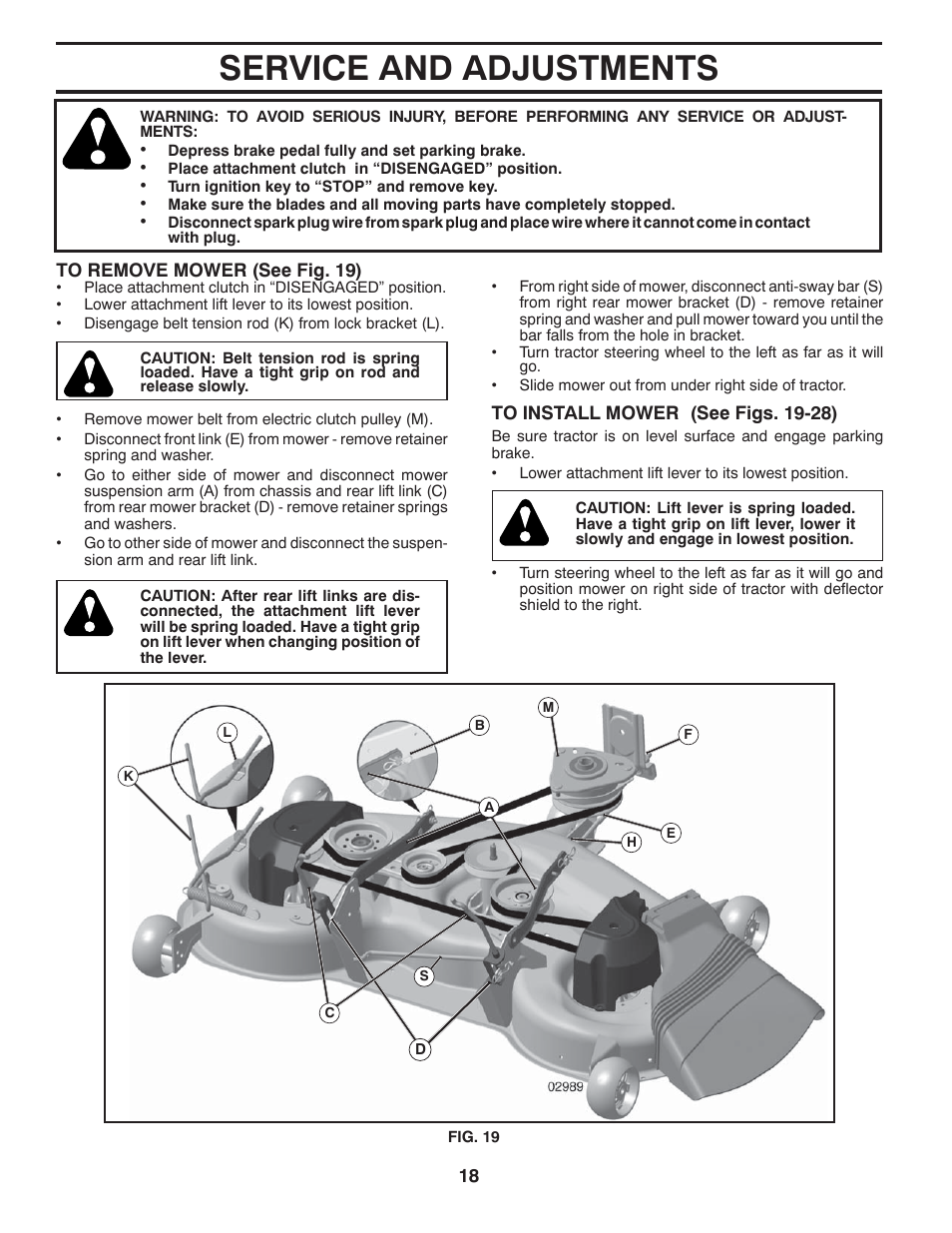 Service and adjustments | Husqvarna 96045002200 User Manual | Page 18 / 32