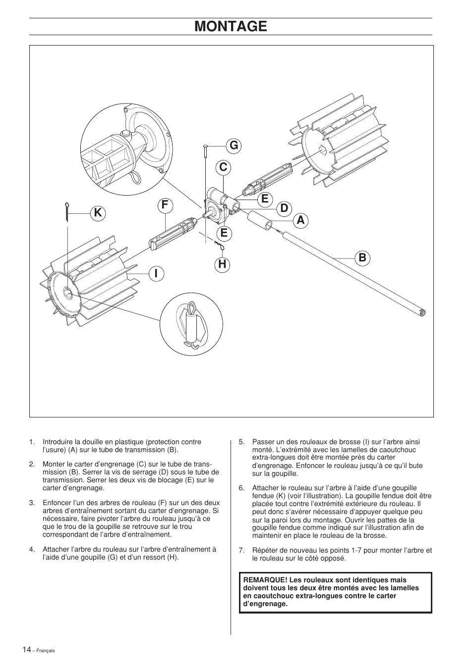 Montage | Husqvarna SR600 User Manual | Page 14 / 24