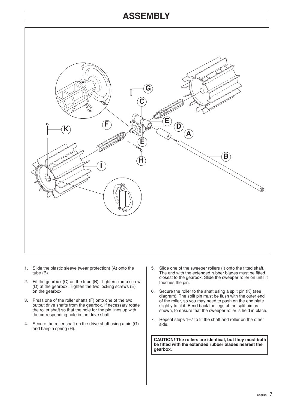 Assembly | Husqvarna SR600 User Manual | Page 7 / 24