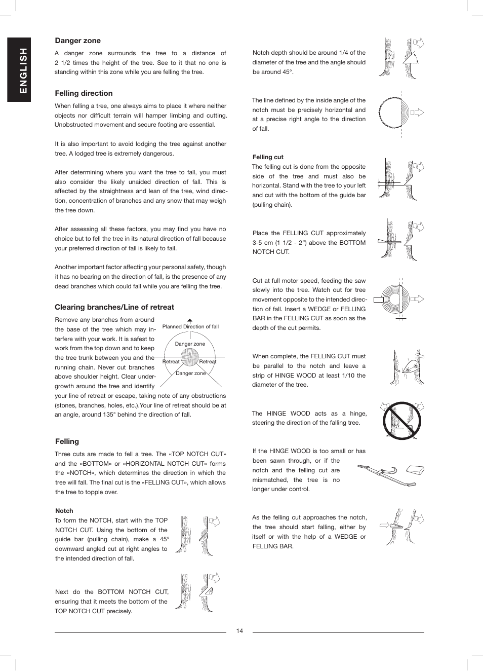 En g l is h | Husqvarna 317 EL User Manual | Page 15 / 16