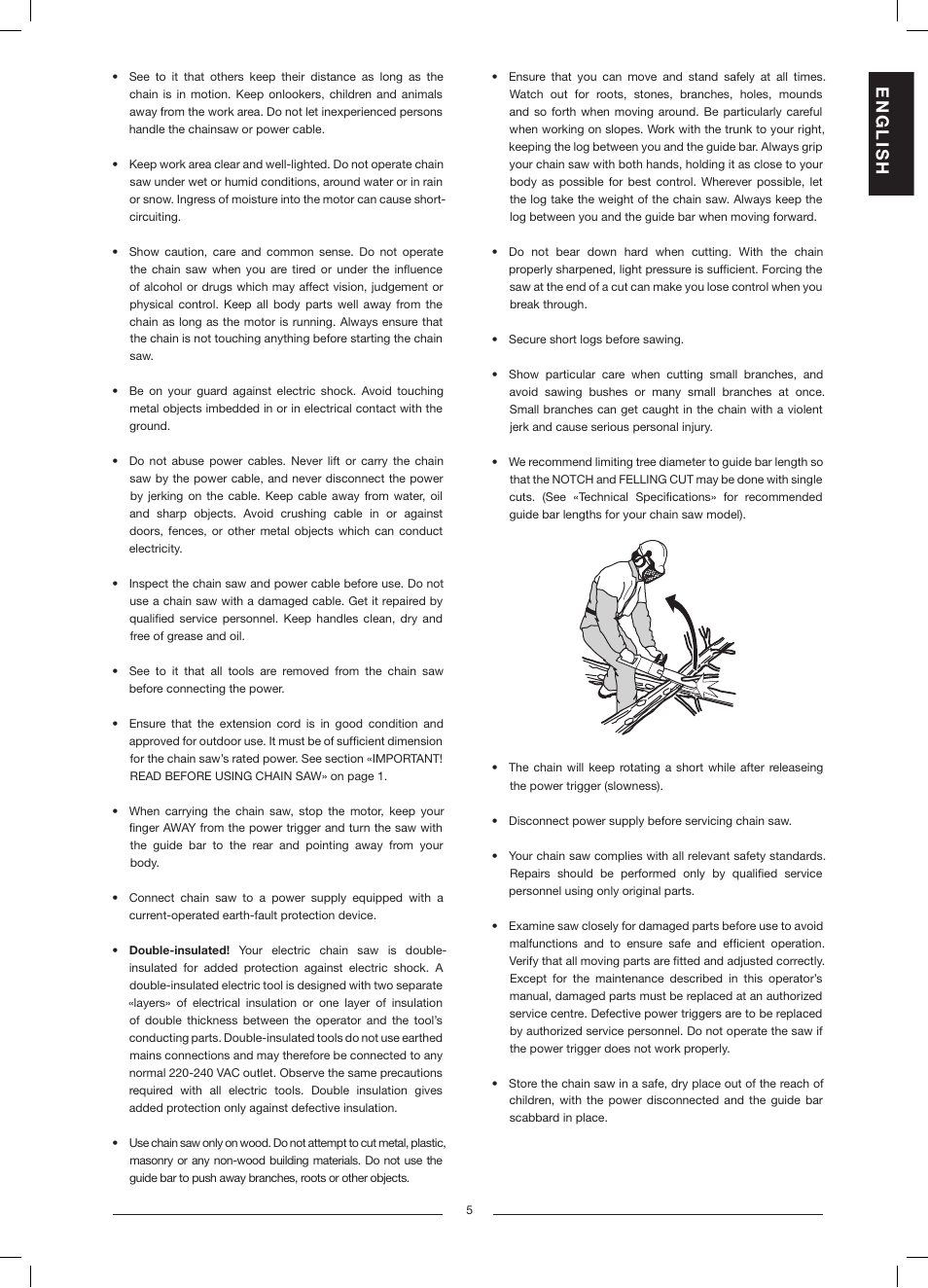 En g l is h | Husqvarna 317 EL User Manual | Page 6 / 16