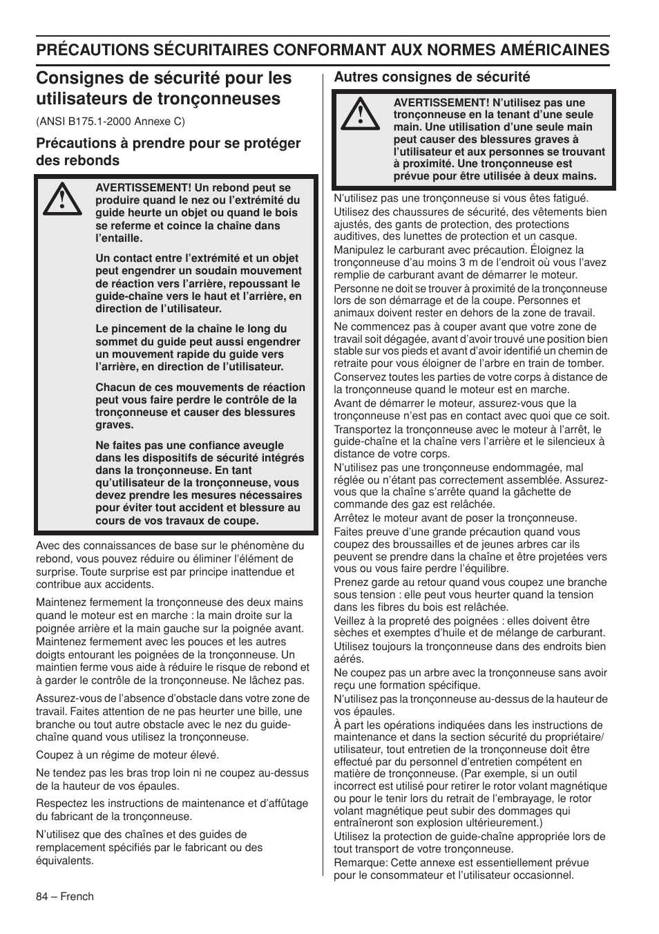 Husqvarna T435 User Manual | Page 84 / 132