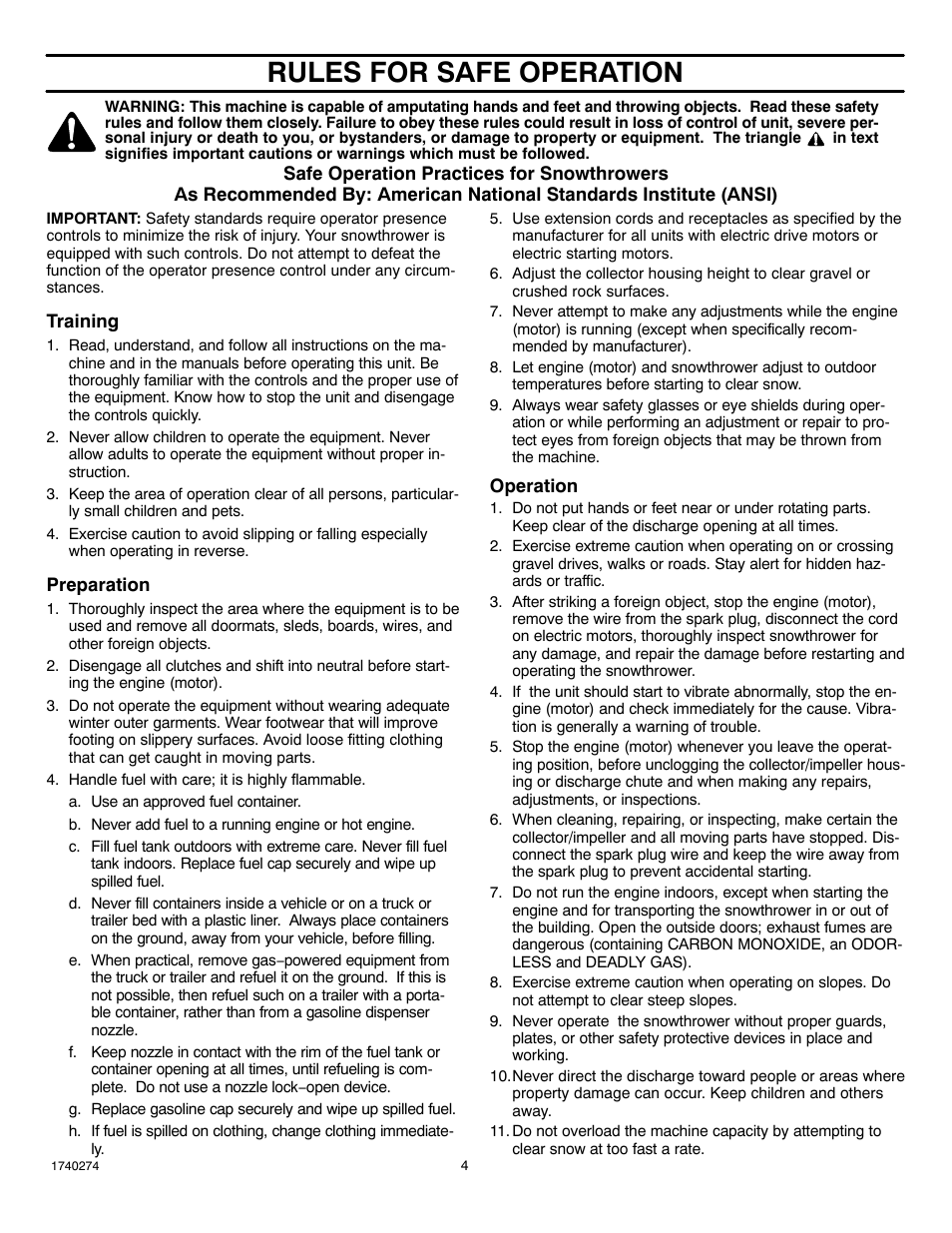 Rules for safe operation | Husqvarna 521SSR User Manual | Page 4 / 28