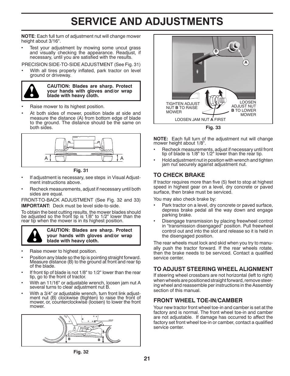 Service and adjustments | Husqvarna 531 30 96-85 User Manual | Page 21 / 45