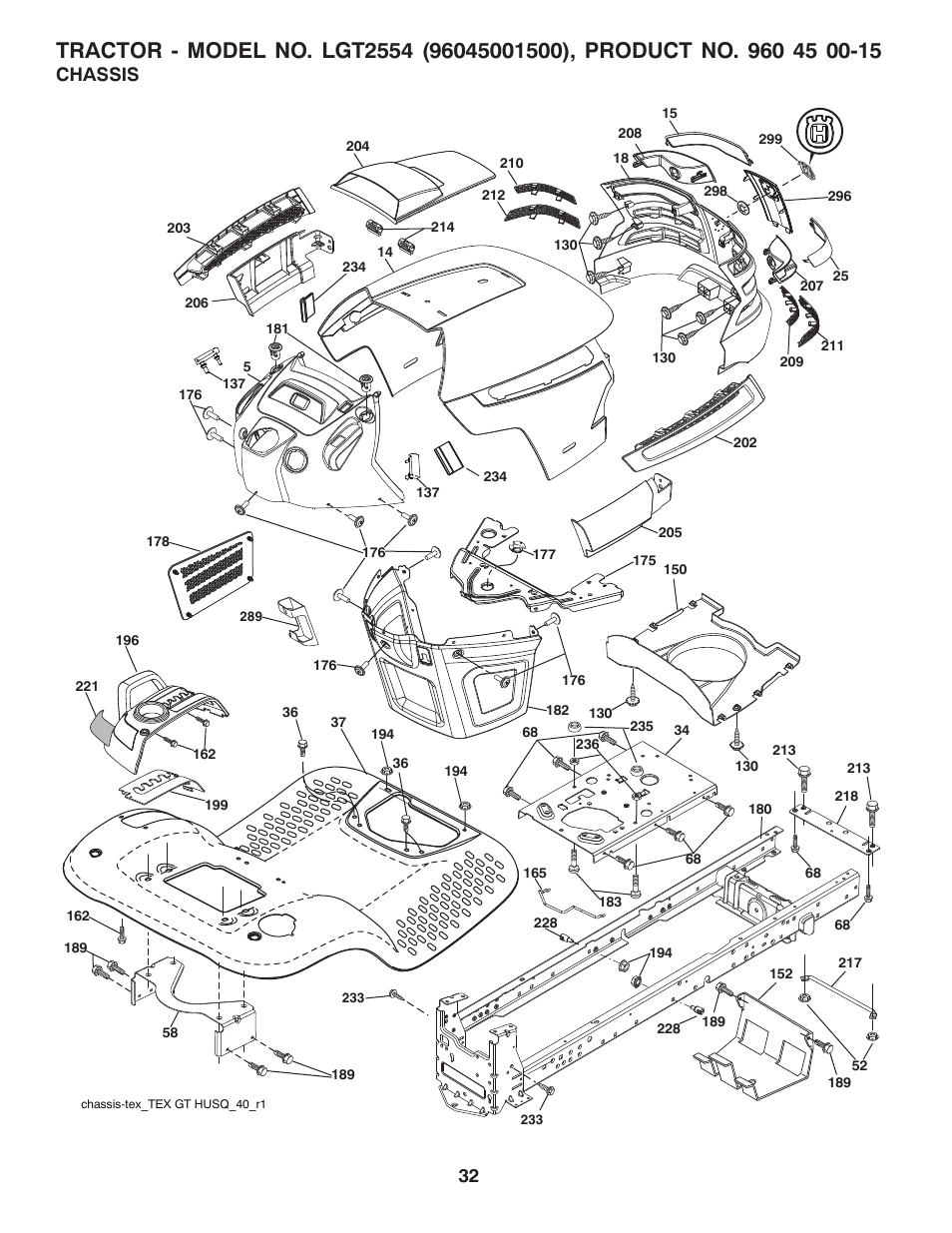 Chassis | Husqvarna 531 30 96-85 User Manual | Page 32 / 45