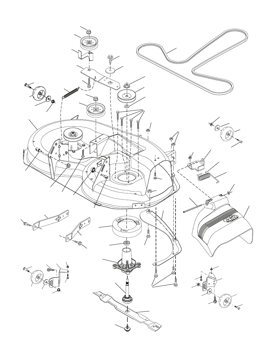 Mower deck | Husqvarna 2042 LS User Manual | Page 40 / 45
