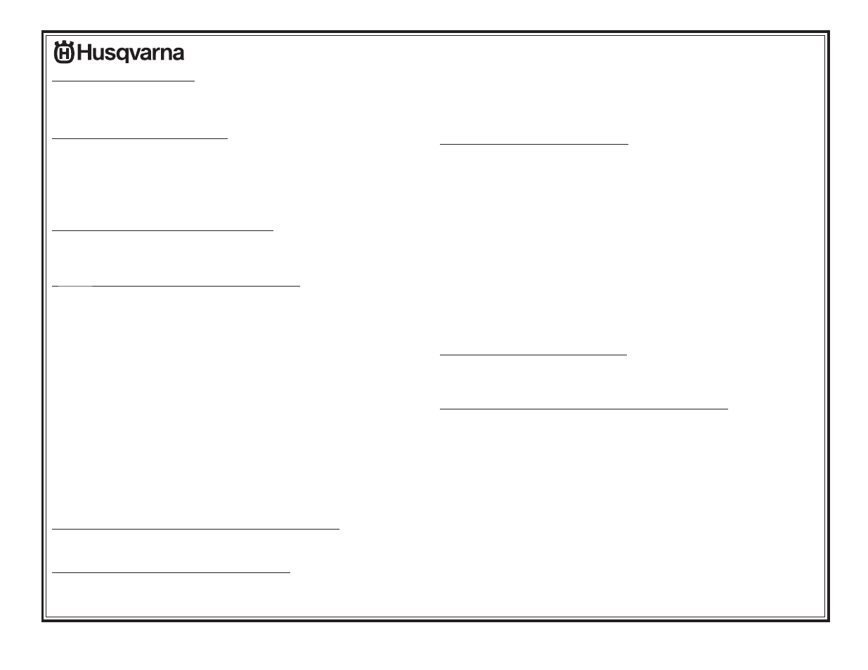 Warranty statement | Husqvarna 2042 LS User Manual | Page 43 / 45