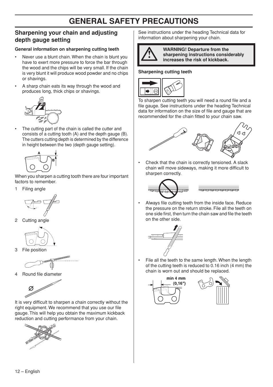 General safety precautions | Husqvarna 1151322-95 User Manual | Page 12 / 44