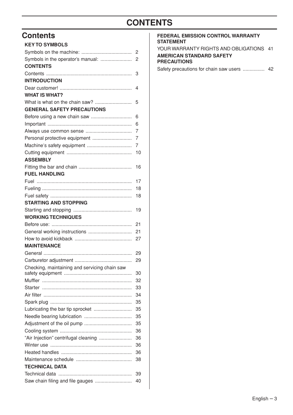 Husqvarna 1151322-95 User Manual | Page 3 / 44