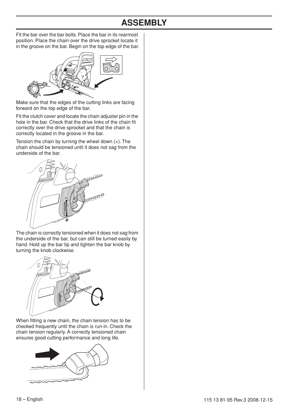 Assembly | Husqvarna 115 13 81-95 User Manual | Page 18 / 44