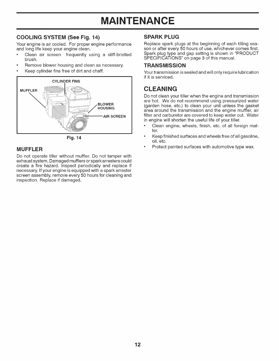 Maintenance, Cleaning | Husqvarna 917.29939 User Manual | Page 12 / 32