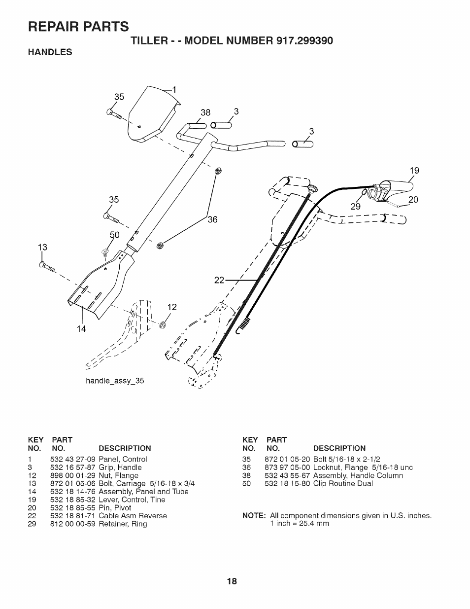Repair parts | Husqvarna 917.29939 User Manual | Page 18 / 32