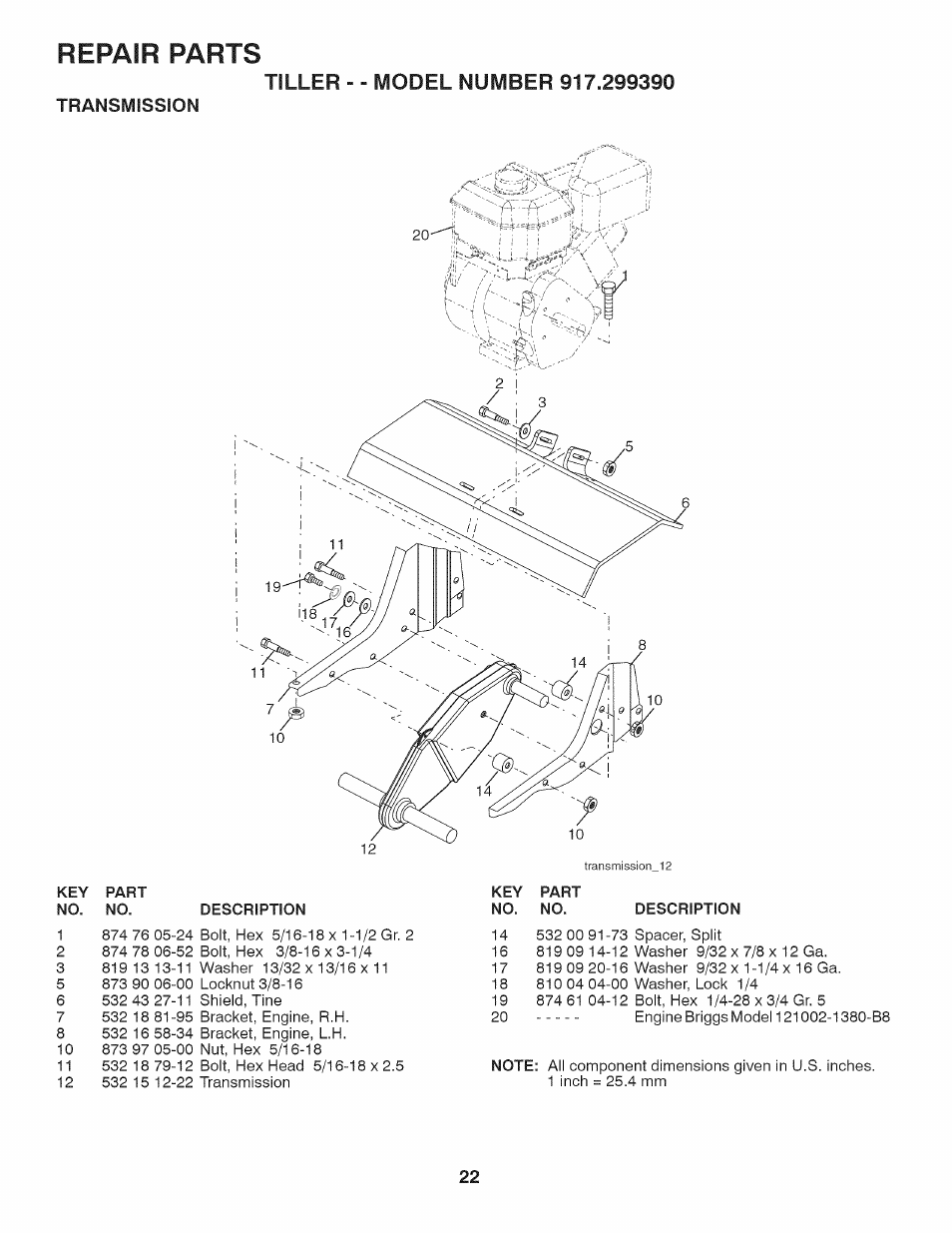 Repair parts, Transmission | Husqvarna 917.29939 User Manual | Page 22 / 32