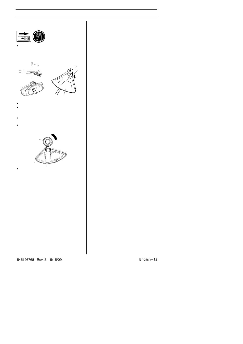 Assembly, Fitting the trimmer guard and trimmer head | Husqvarna 128R User Manual | Page 12 / 27
