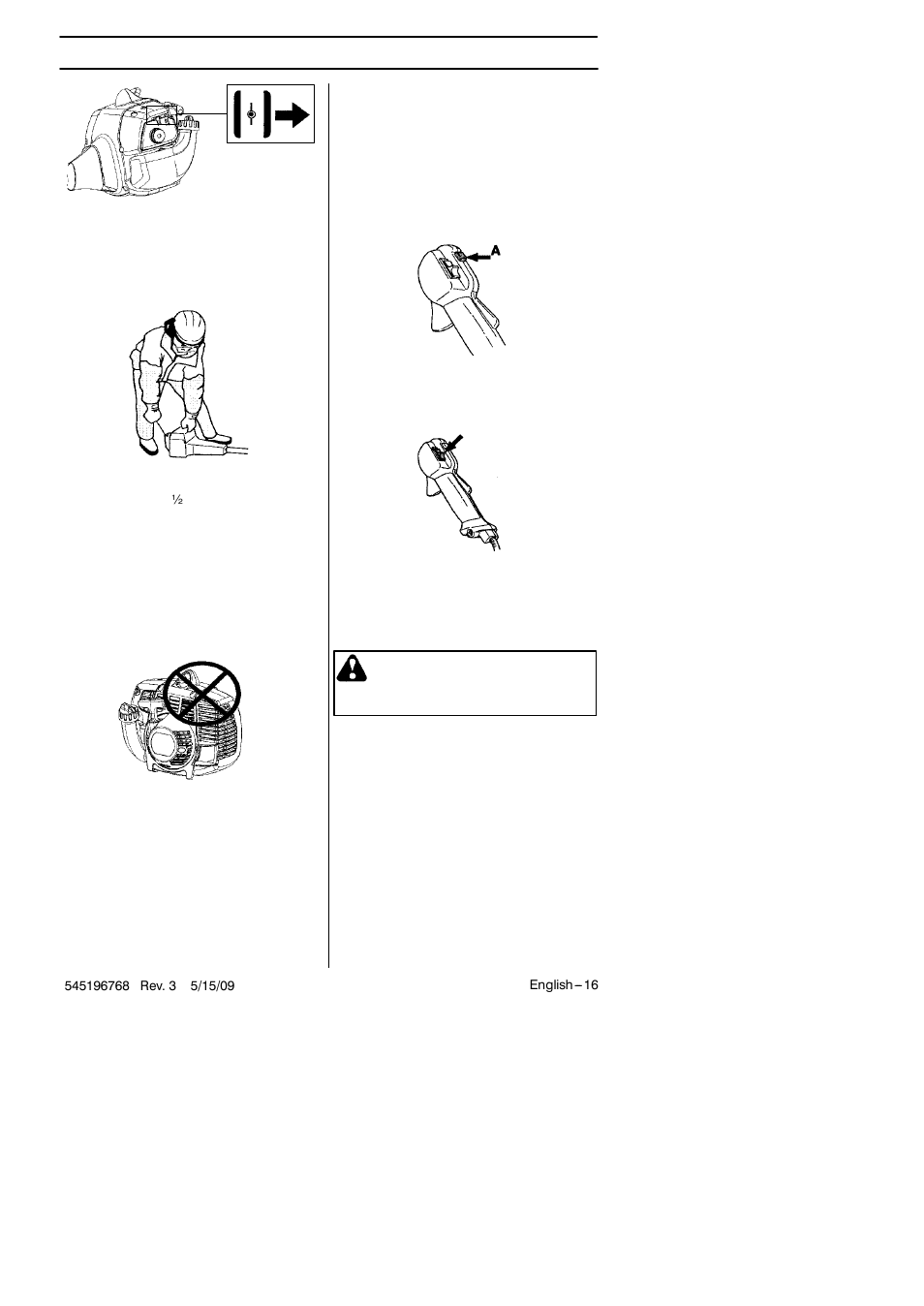 Starting and stopping | Husqvarna 128R User Manual | Page 16 / 27