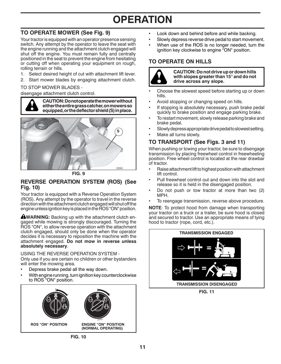 Operation | Husqvarna 96045000407 User Manual | Page 11 / 45