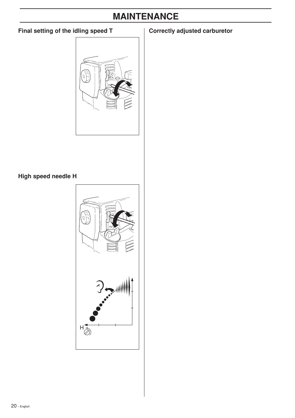 Maintenance | Husqvarna 240RBD User Manual | Page 20 / 36