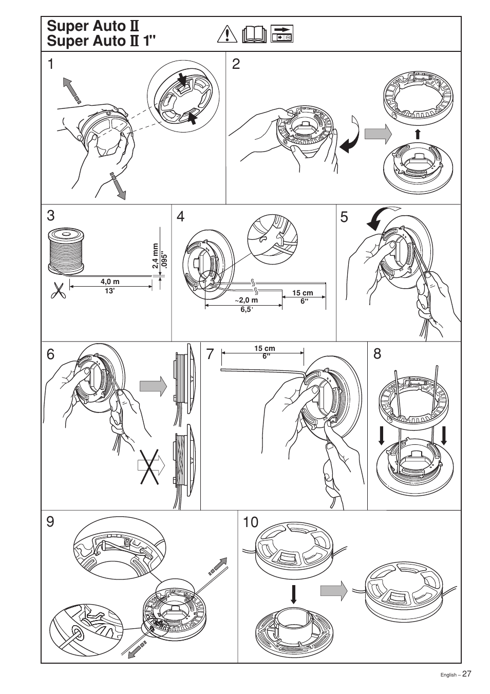 Super auto ii | Husqvarna 240RBD User Manual | Page 27 / 36