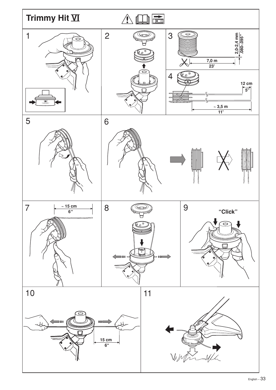 Trimmy hit vi | Husqvarna 240RBD User Manual | Page 33 / 36