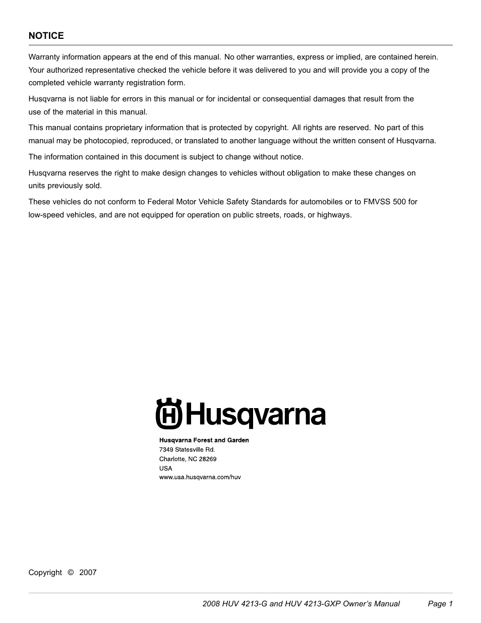 Husqvarna HUV 4213-GXP User Manual | Page 3 / 52