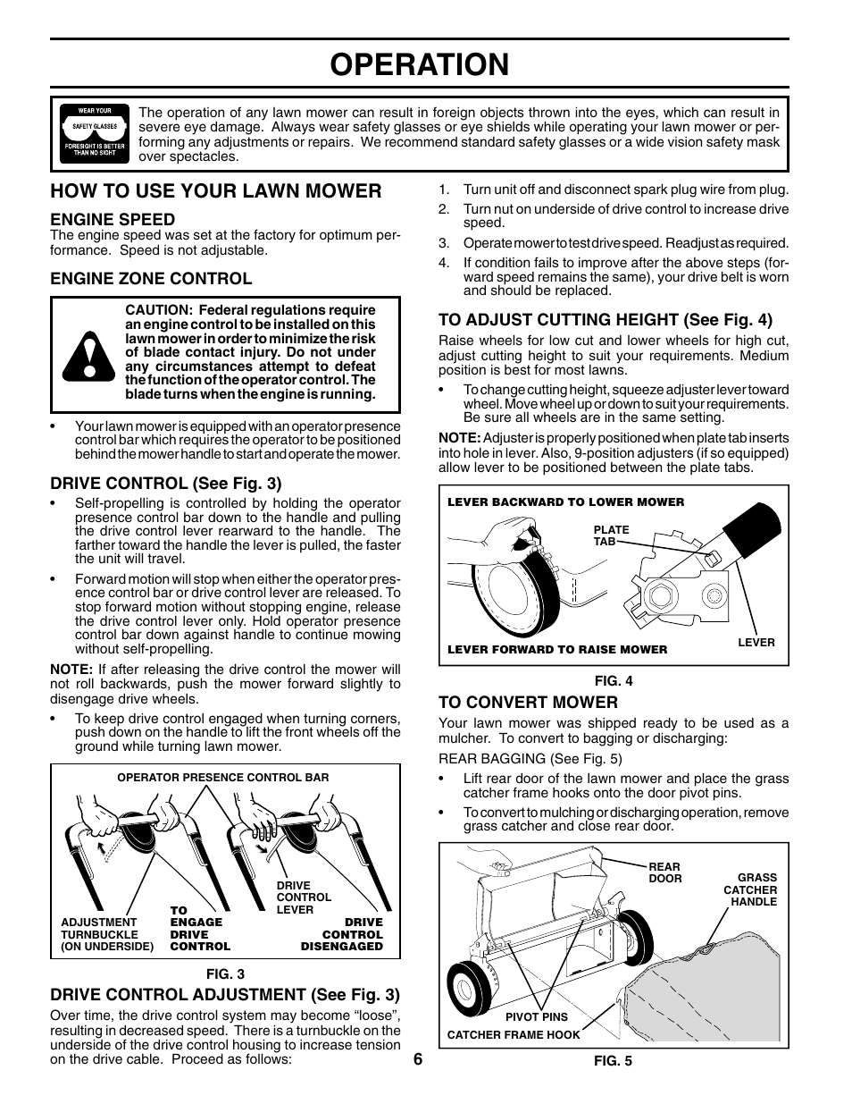 Operation, How to use your lawn mower | Husqvarna 65021CHV User Manual | Page 6 / 20