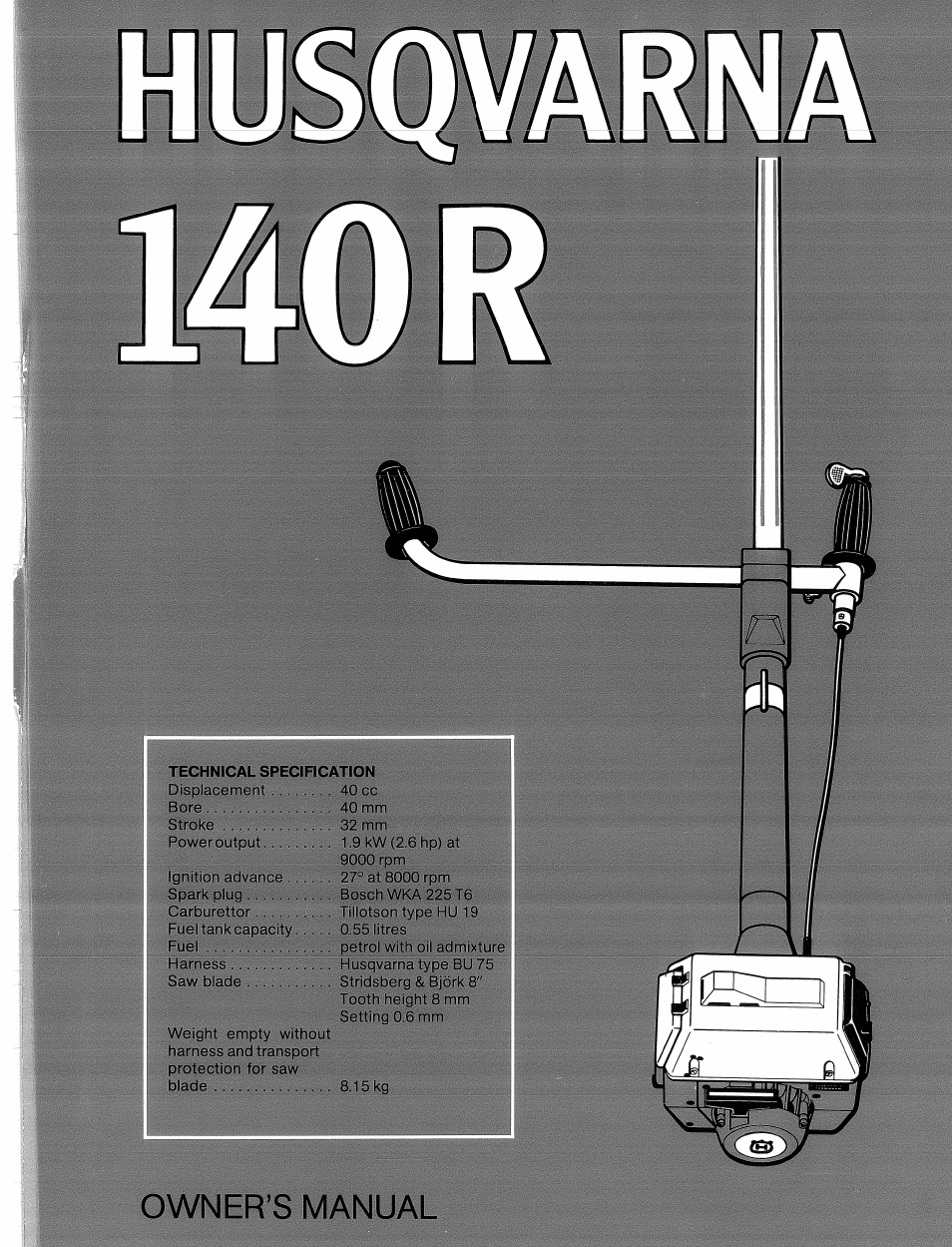 Husqvarna 140R User Manual | 6 pages