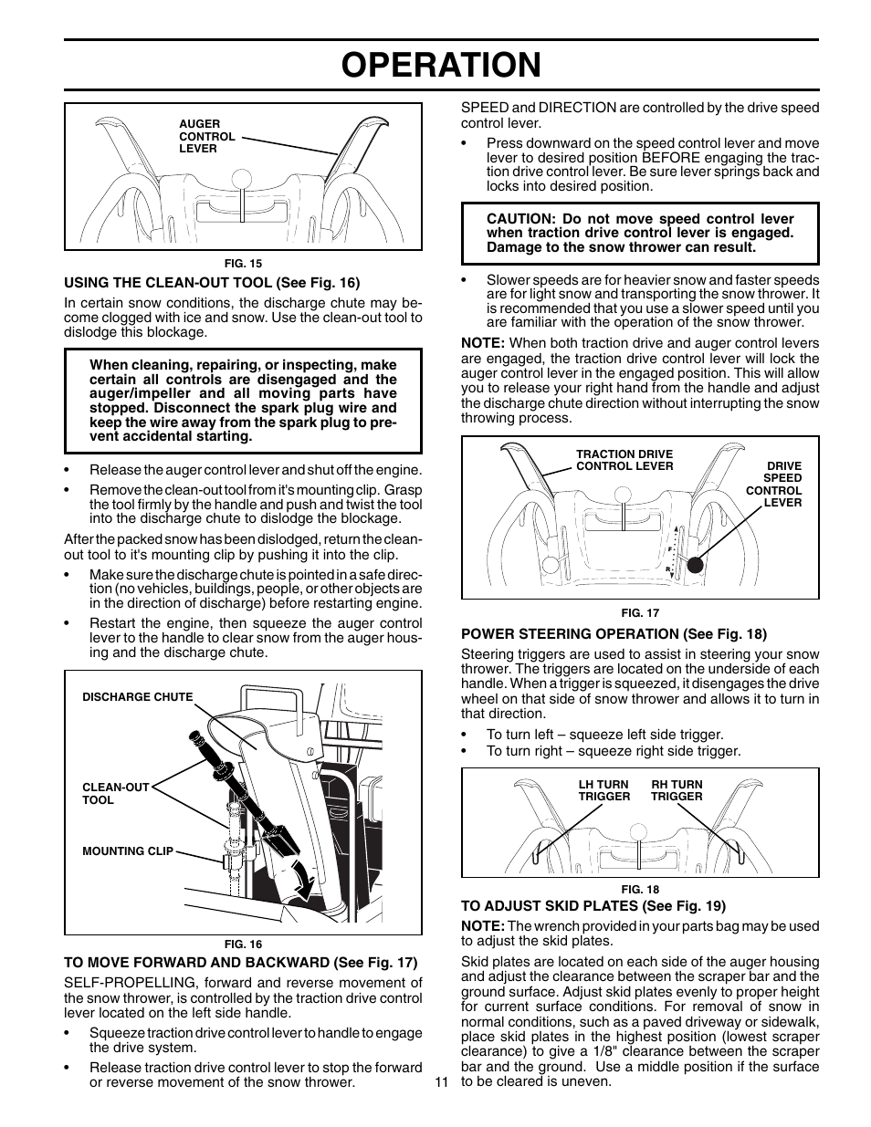 Operation | Husqvarna 1330SBEXP User Manual | Page 11 / 32