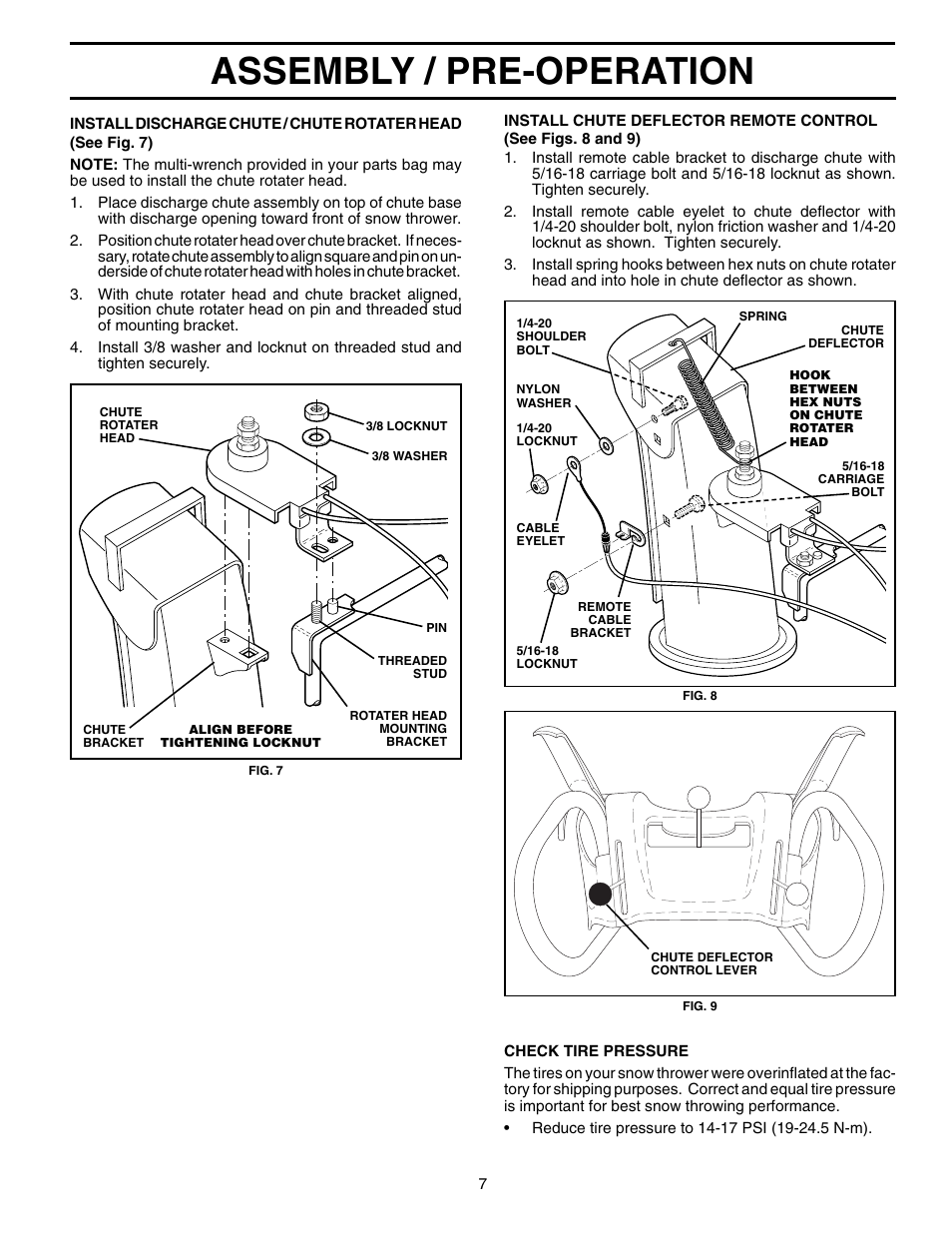 Assembly / pre-operation | Husqvarna 1330SBEXP User Manual | Page 7 / 32