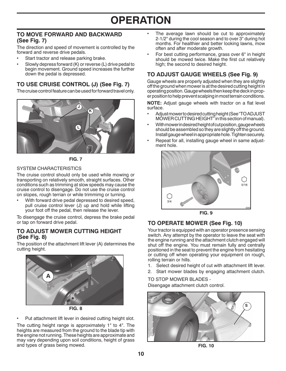 Operation | Husqvarna 96045002600 User Manual | Page 10 / 44