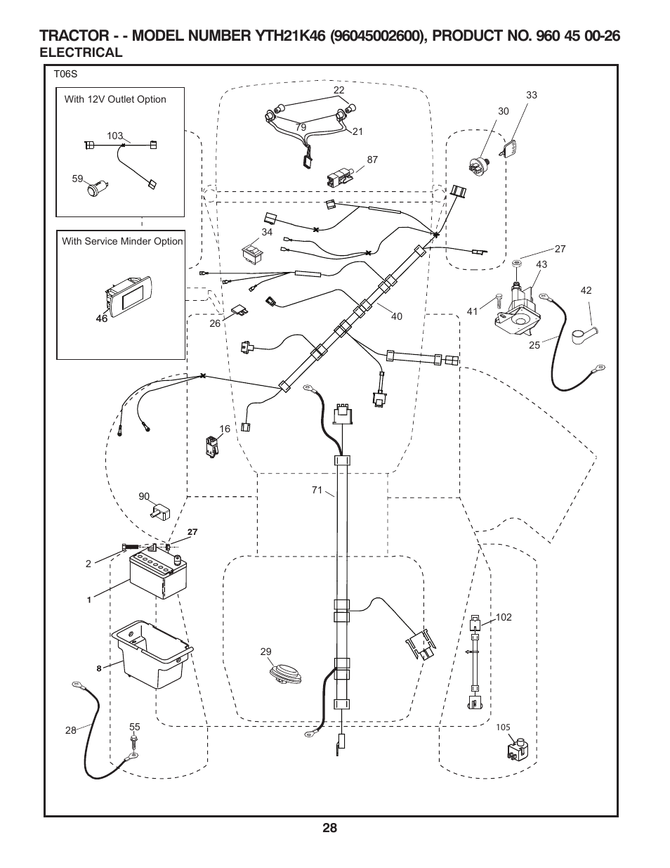 Electrical | Husqvarna 96045002600 User Manual | Page 28 / 44