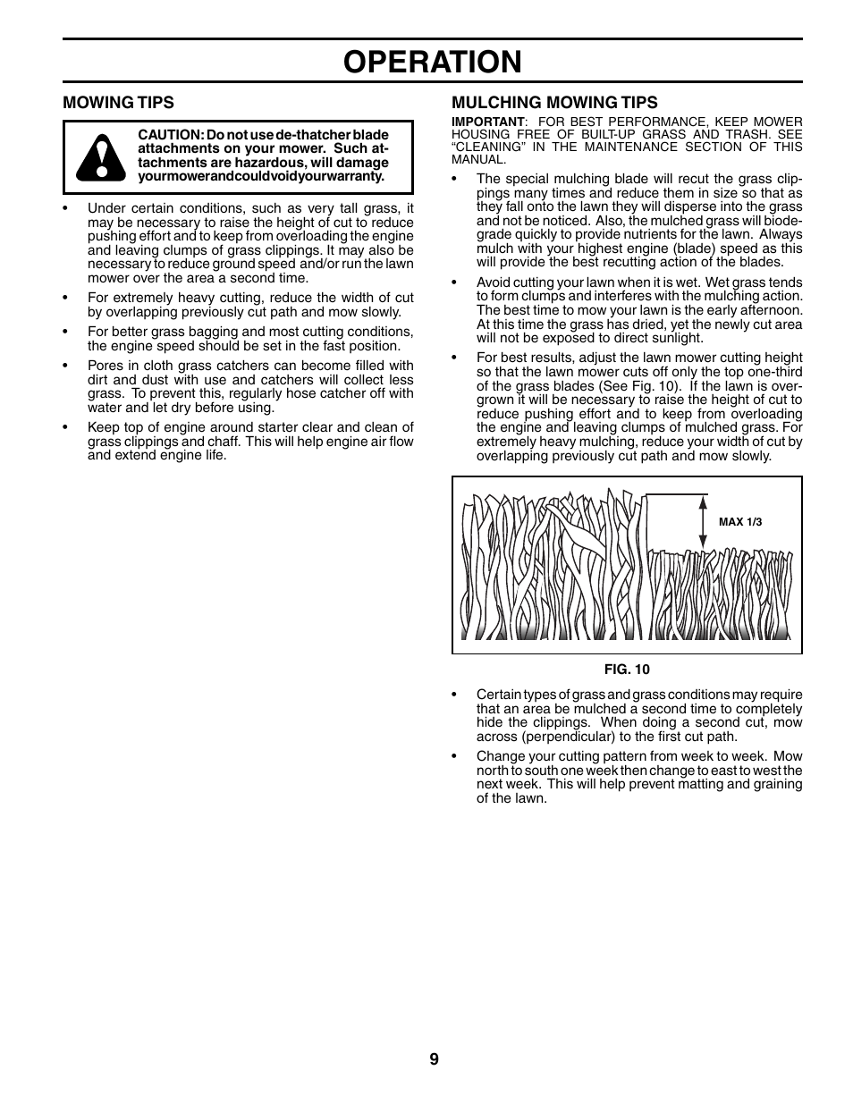 Operation | Husqvarna 5521CHV User Manual | Page 9 / 20
