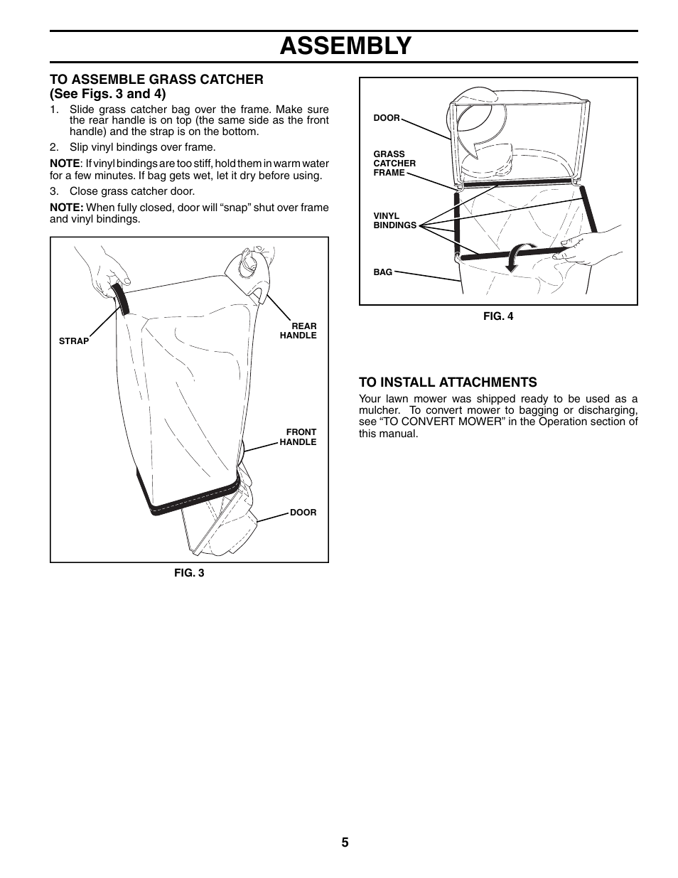 Assembly | Husqvarna 67521 HV User Manual | Page 5 / 24