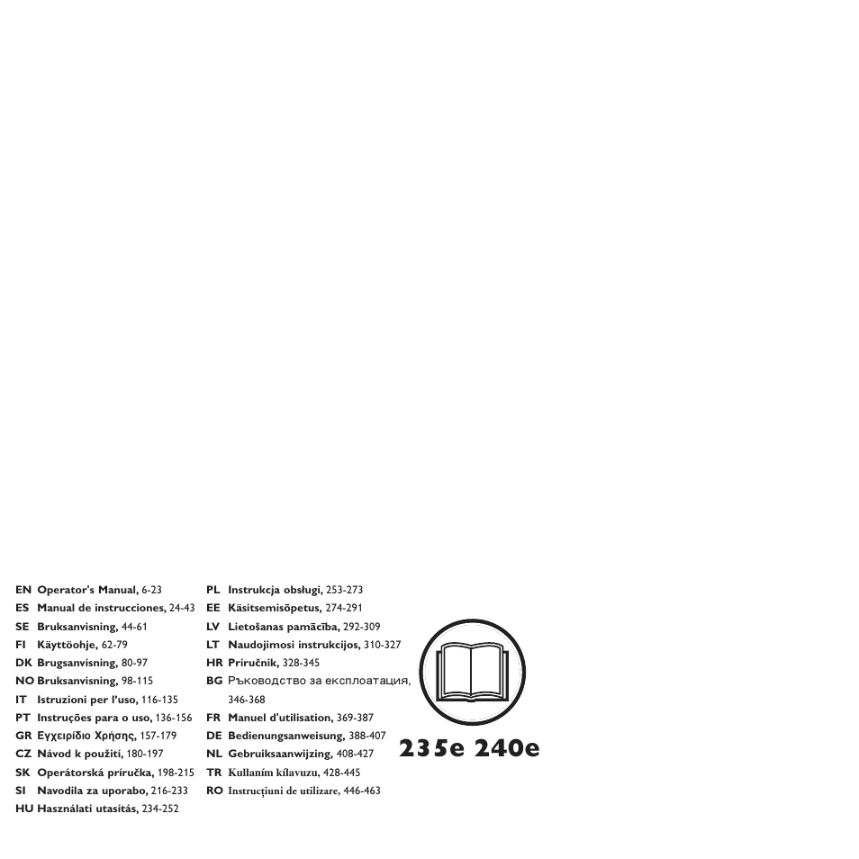 Husqvarna 240e User Manual | 464 pages
