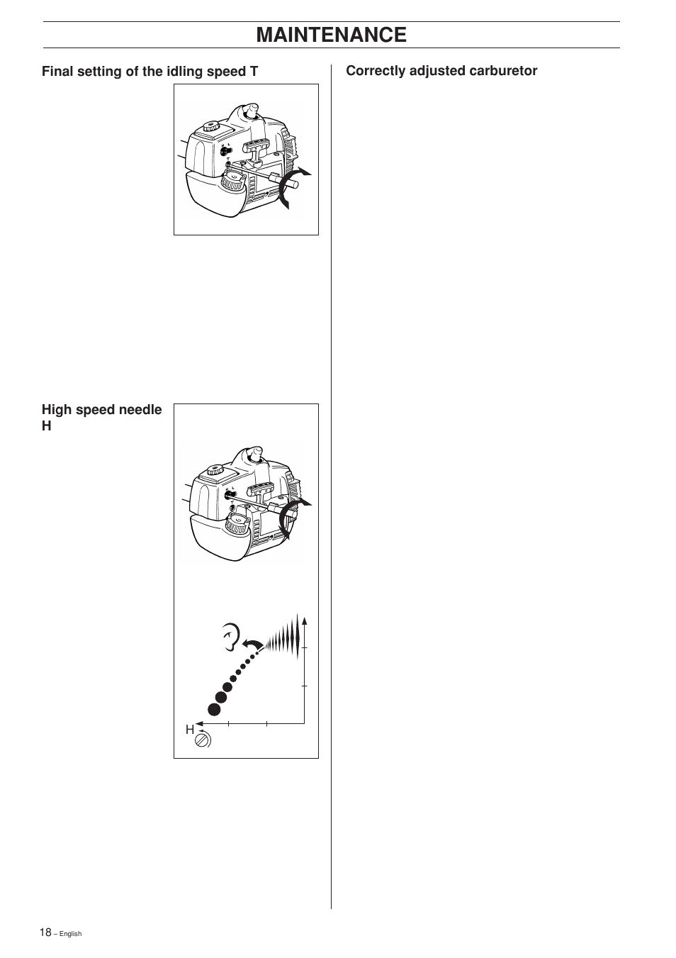 Maintenance | Husqvarna 322 L User Manual | Page 18 / 36